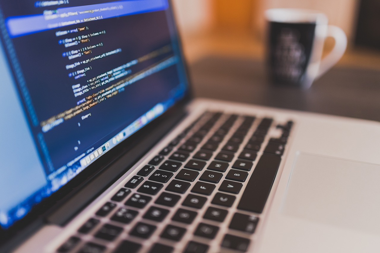 Custom business software developer coding Laravel web applications and database APIs
