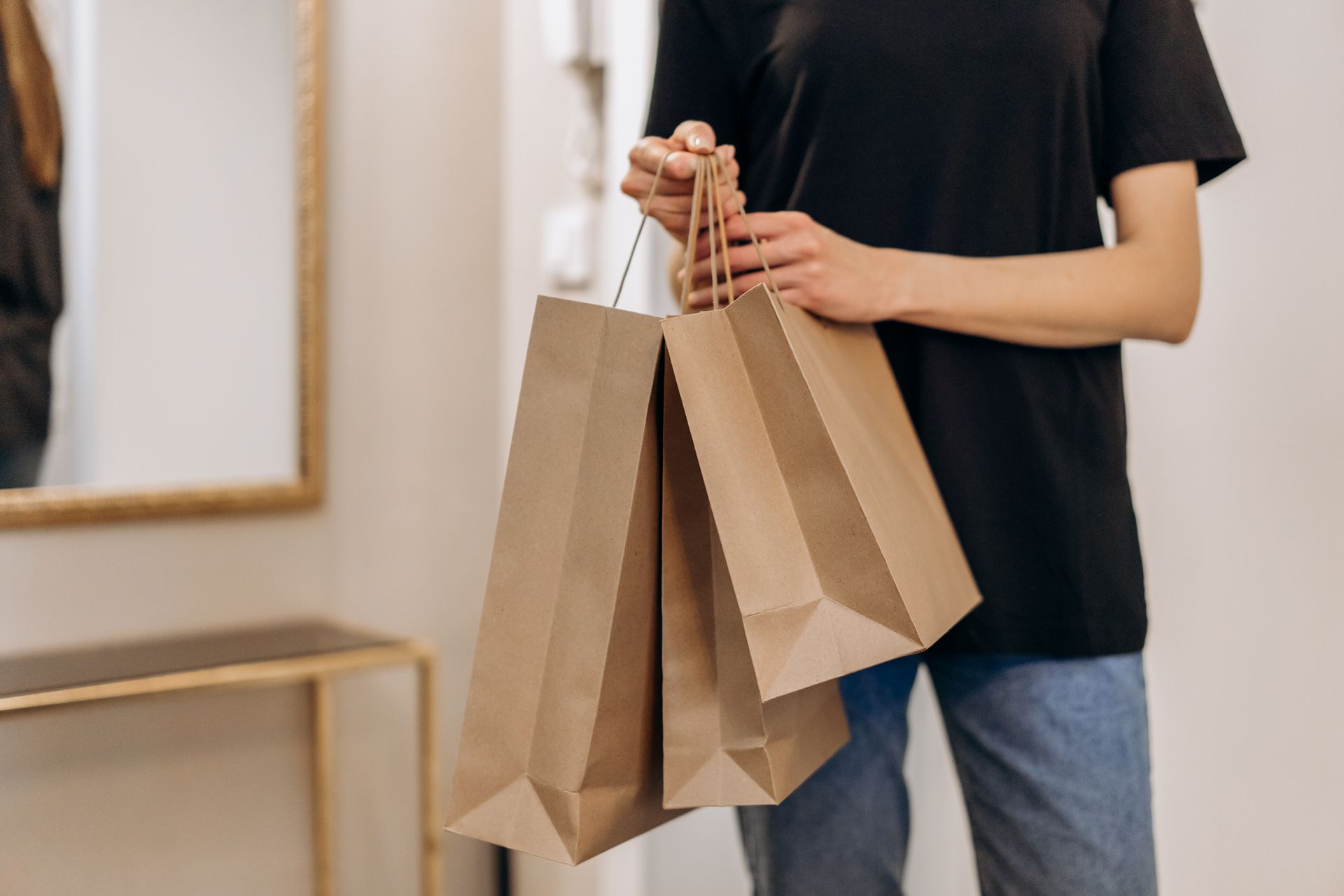 E-commerce website design interface showing WooCommerce product catalogue, cart, and mobile checkout